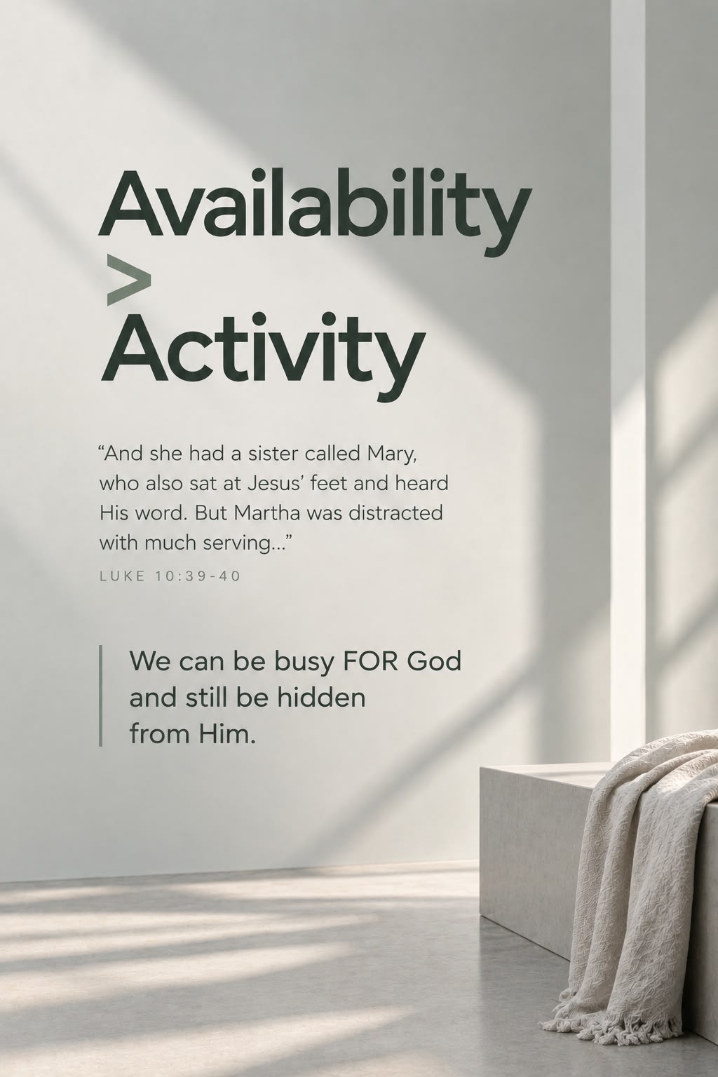 Availability > Activity